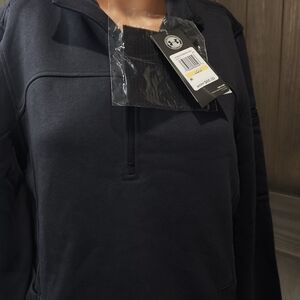 Under Armour Womens 1/4 Zip Pullover Black Long Sleeve Athletic Top Medium NWT